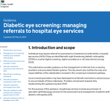 Diabetic Eye Screening  Managing Referrals To Hospital Eye Services - GOV UK